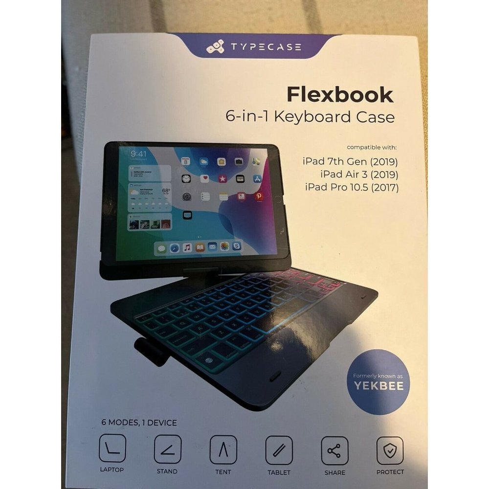 Typecase Flexbook Touch 6-in-1 Keyboard Case- BLACK